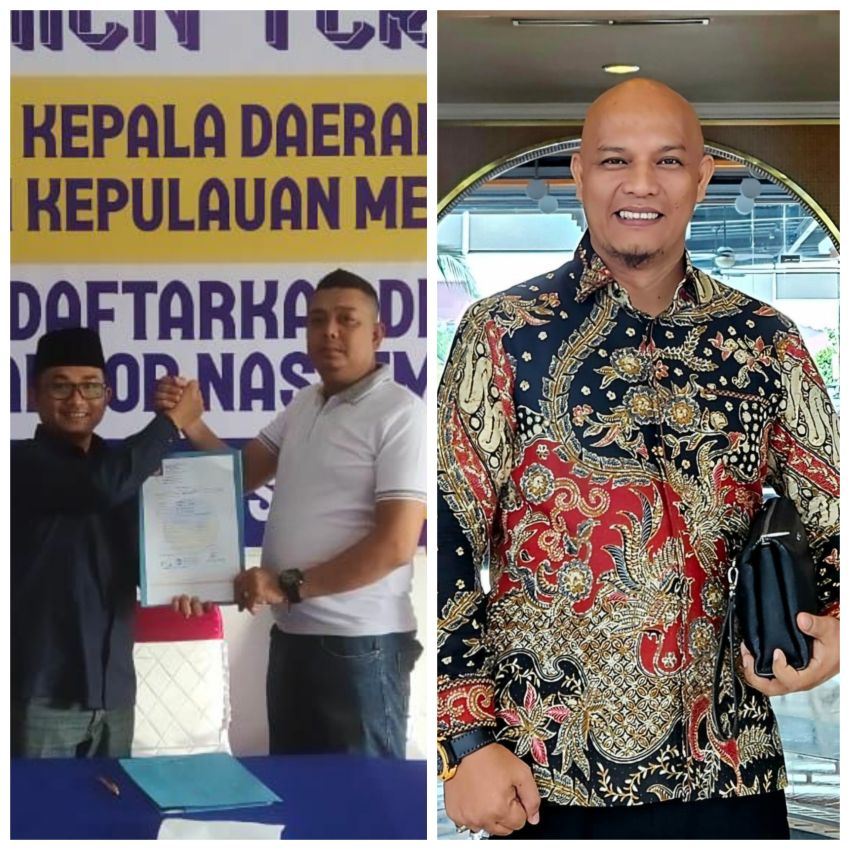Maju Pilkada Meranti 2024, Bacabup Jasman Ambil Formulir di Nasdem dan PDIP