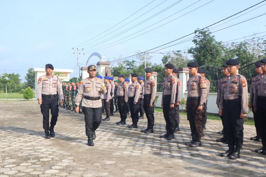 Kunjungan Presiden Ke Riau, Polres Meranti Gelar Apel Konsolidasi Gabungan