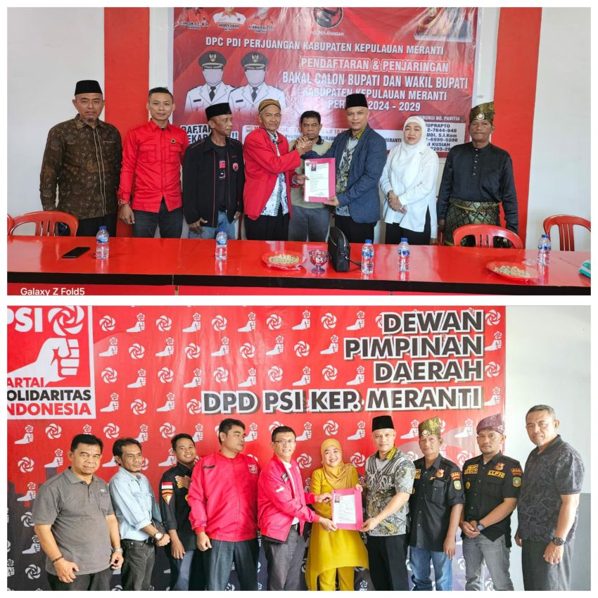 Serius Maju Pilkada Meranti 2024, Jasman Resmi Mendaftar di PSI dan PDI P