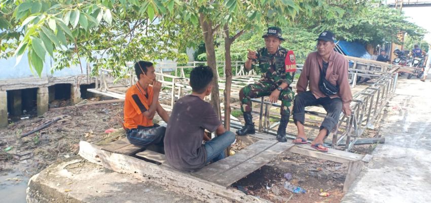 Komsos Dengan Warga Desa Bokor, Ini Yang Disampaikan Pratu Angga Pebrihadi