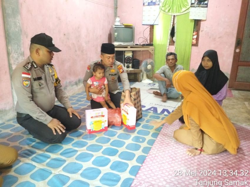 Polsek Rangsang dengan Program Si Dul Bantu Anak Penderita Stunting
