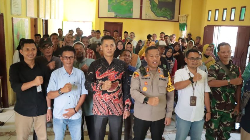 Kapolres Ajak Semua Elemen Sukseskan PSU di TPS 002 Tanjung Peranap