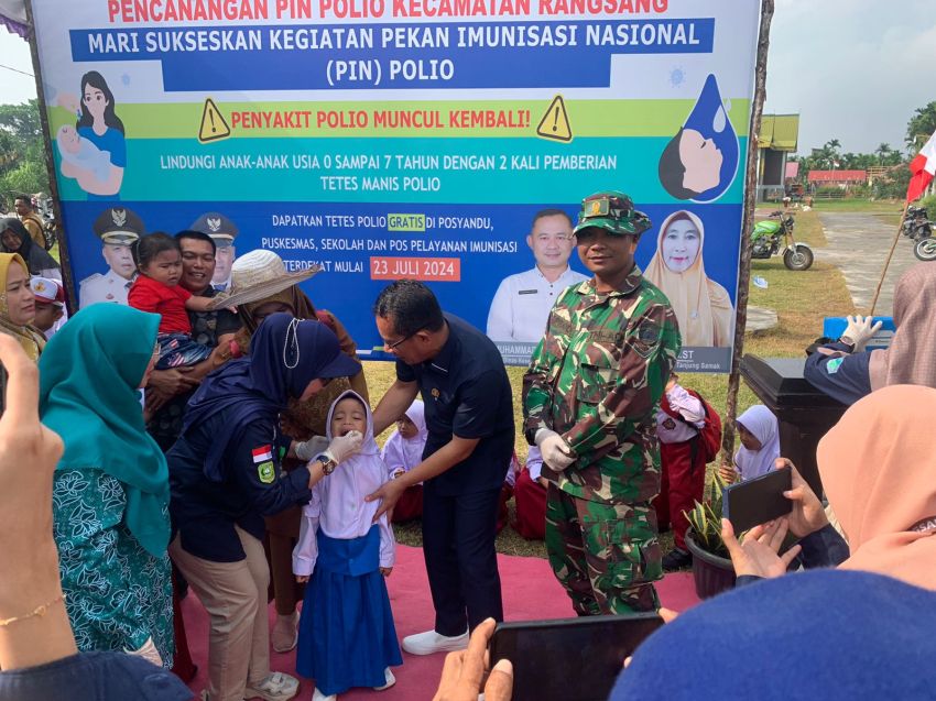 Serda Supriandi Hadiri PIN Polio Serentak di Kecamatan Rangsang