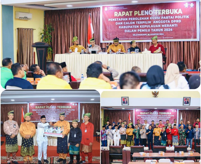 KPU Meranti Tetapkan Kursi dan 30 Anggota DPRD Terpilih Periode 2024-2029