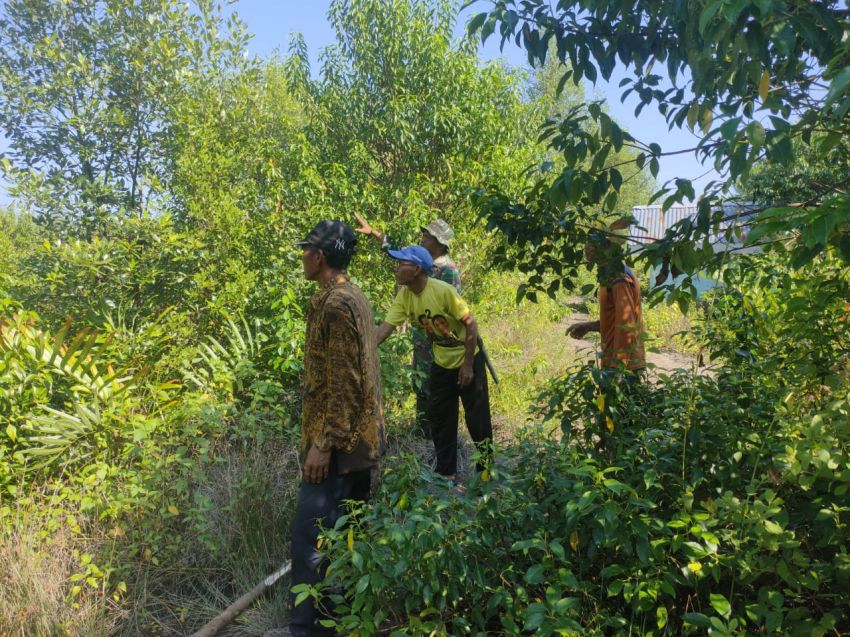 Babinsa Serda Irvan Sulaiman Imbau Warga Teluk Buntal Tidak Bakar Lahan