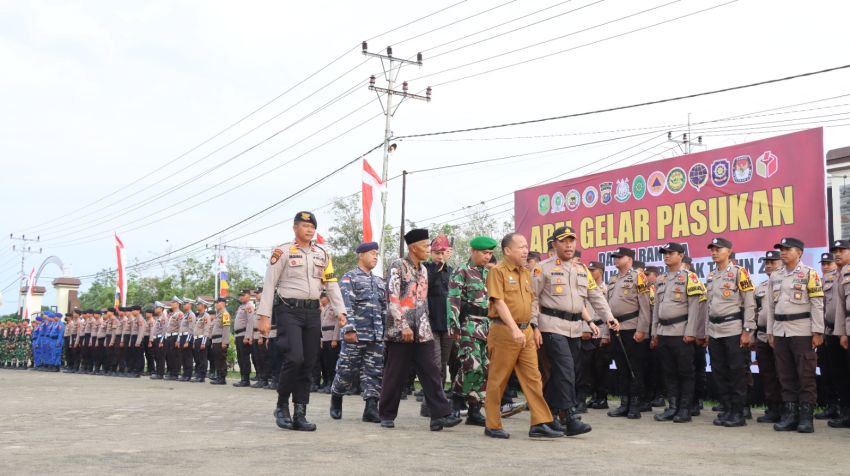 Kapolres Pimpin Apel Gelar Pasukan, Cek Kesiapan Personel Pengamanan Pilkada 2024