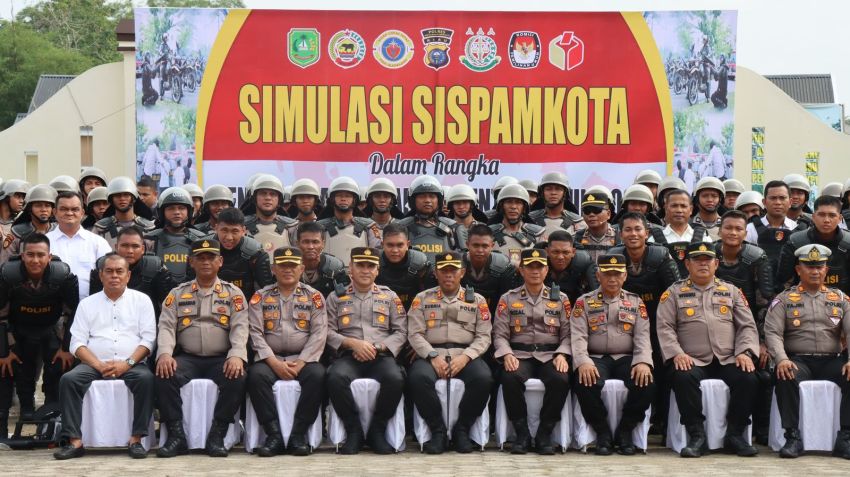 Polres Meranti Gelar Simulasi Sispamkota Jelang Pilkada Serentak 2024