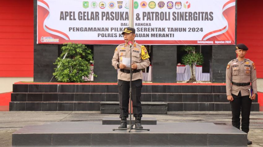 Pimpin Gelar Pasukan Pilkada, Kapolres Meranti Tekankan Netralitas, Koordinasi dan Kolaborasi