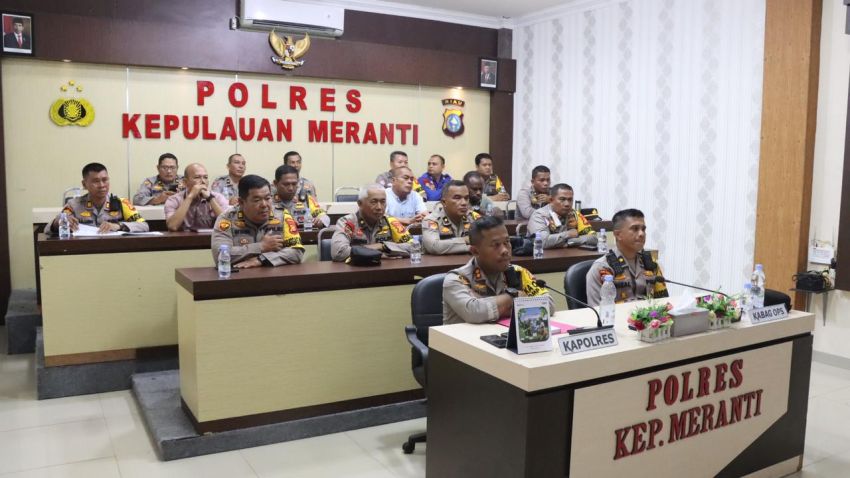 Coffee Morning via Daring, Kapolda Riau Cek PAM Pilkada di Meranti