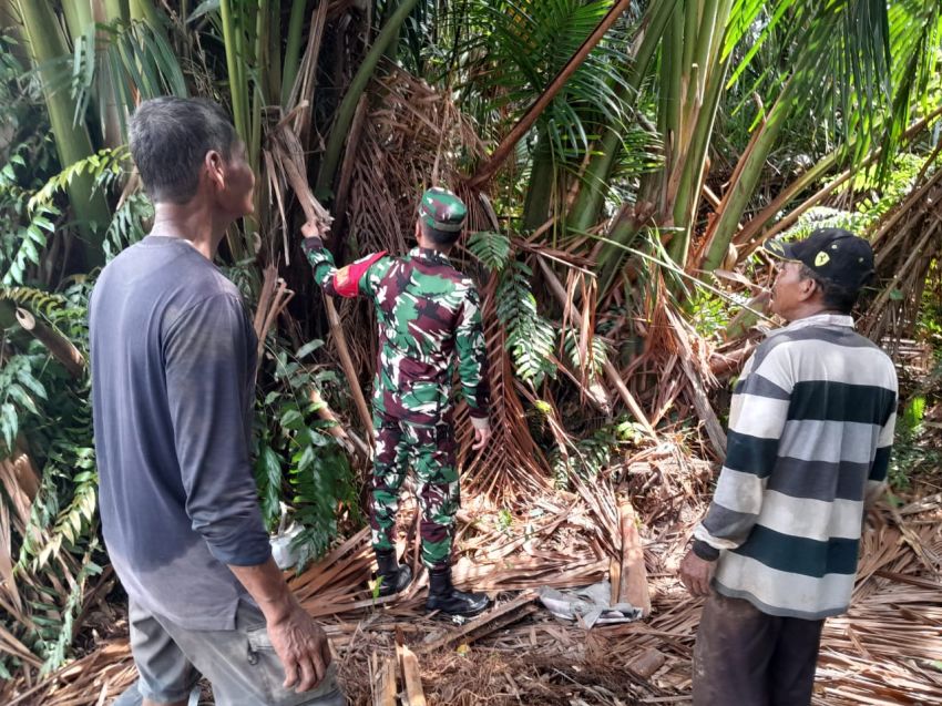 Patroli Karhutla di Desa Mantiasa, Pratu Prayoga Imbau Warga Tak Bakar Lahan