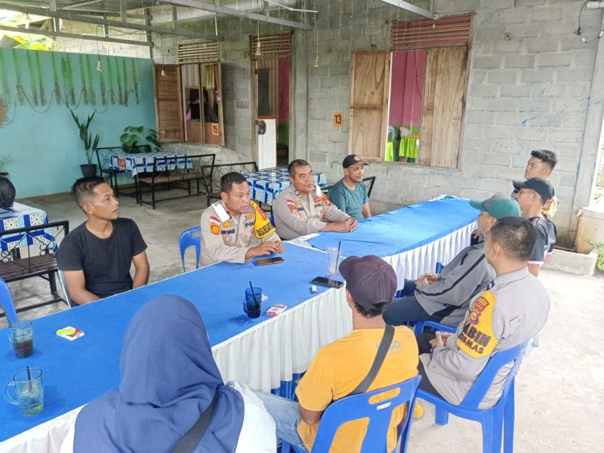 Kapolsek Rangsang Barat Cooling System Pilkada Dengan Masyarakat Anak Setatah
