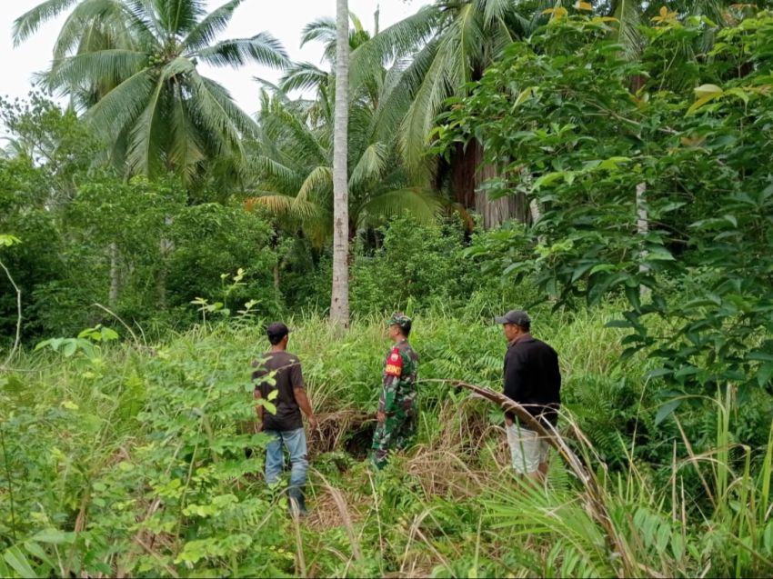 Patroli Karhutla di Desa Topang, Ini Imbauan Serda Imam Subarkah