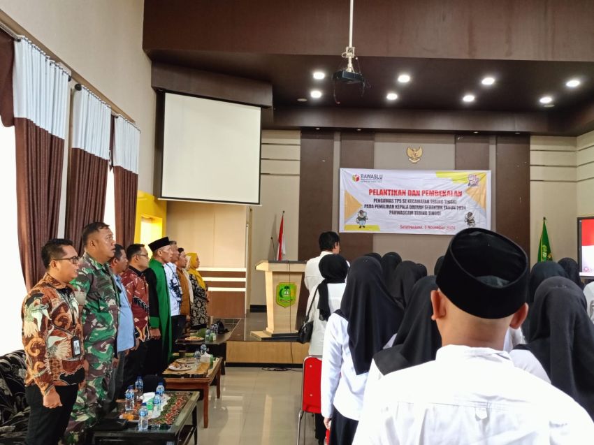 Panwascam Tebingtinggi Lantik 90 Pengawas TPS Untuk Pilkada 2024
