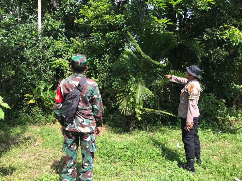 Serda Amsyaya Bersama Bhabinkamtibmas Patroli Cegah Karhutla di Desa Insit