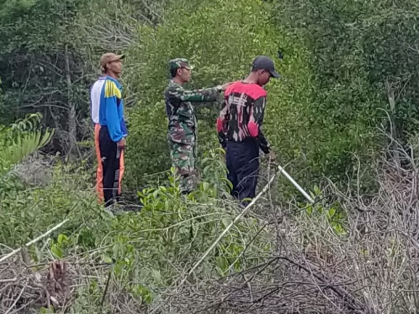 Patroli di Desa Mekong, Serma Safi'i Ajak Warga Bersinergi Cegah Karhutla