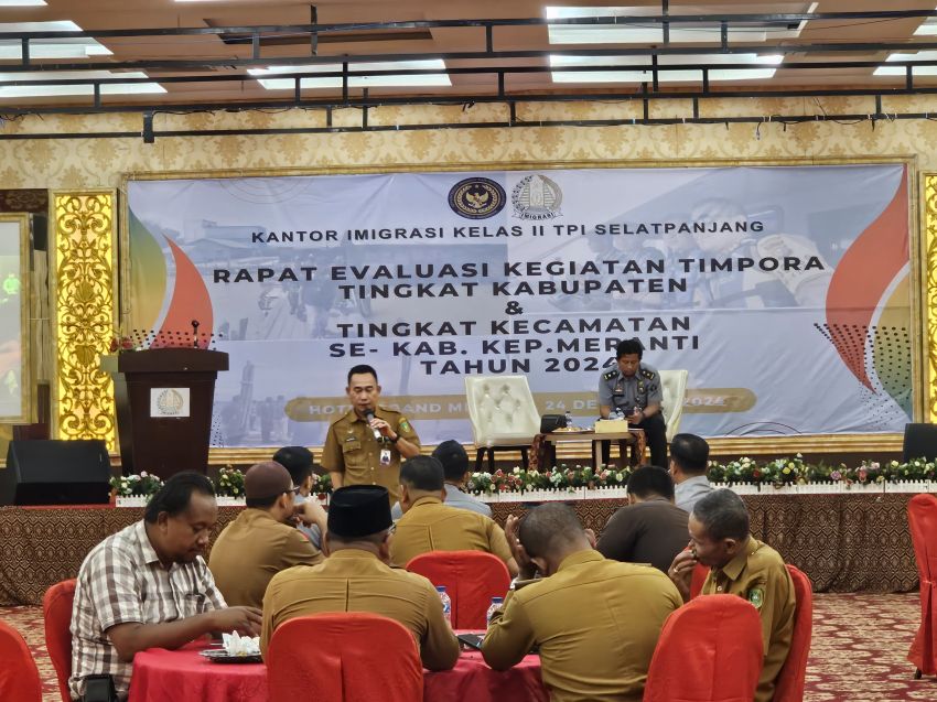 Perkuat Sinergi Pengawasan, Imigrasi Selatpanj ang Gelar Rapat Evaluasi Timpora