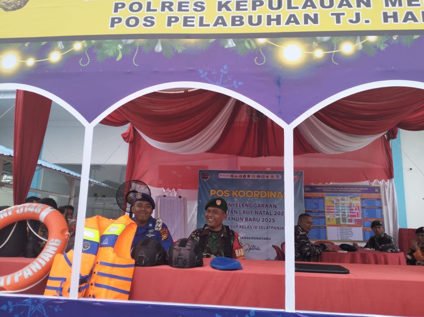 Pastikan Nataru Berjalan Lancar, TNI-Polri dan Instansi Terkait Lakukan Pam di Pelabuhan Tanjung Harapan