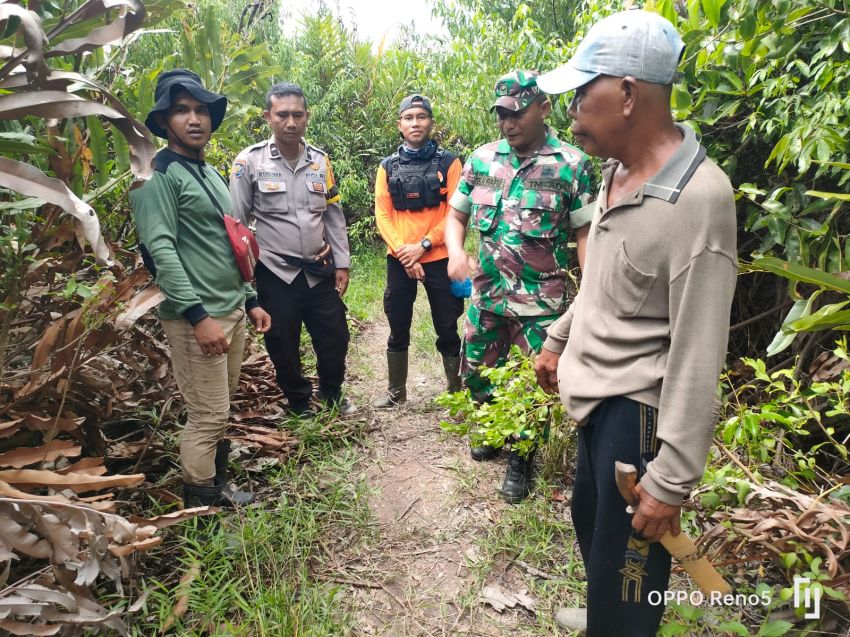 Antisipasi Karhutla, Serda Eka Rafiz Bersama Bhabinkamtibmas dan MPA Desa Lukun Lakukan Patroli