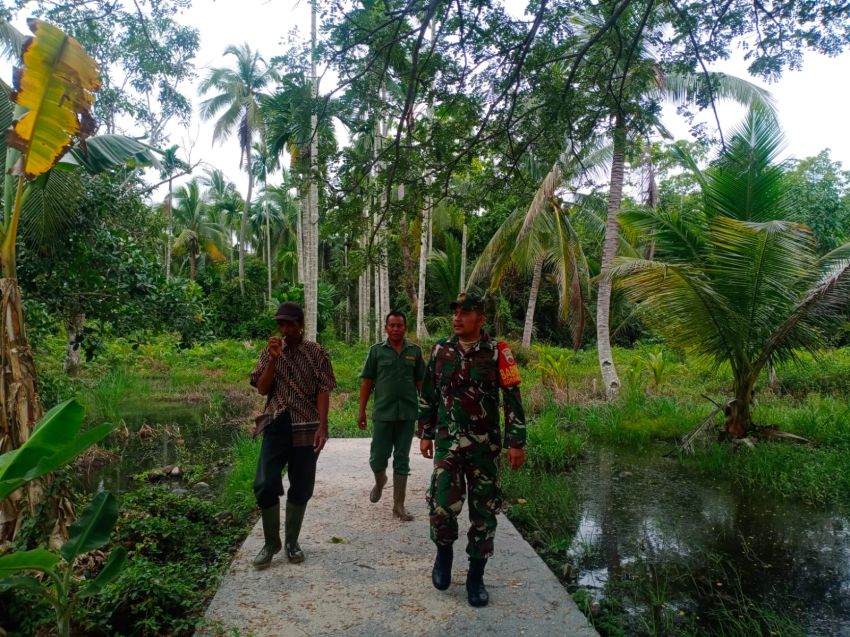 Serda Zulkarnain Bersama Warga Melai Gencar Lakukan Patroli Guna Cegah Karhutla