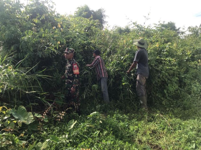 Cegah Karhutla, Pratu Angga Pebrihadi Bersama MPA Patroli di Desa Bokor