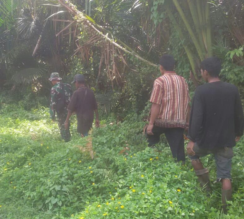 Cegah Karhutla, Serka A Harianja Bersama Kadus dan Ketua RT Patroli di Desa Telesung