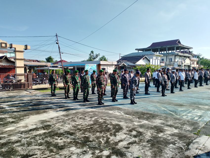 Danramil 02 Tebingtinggi Ikut Apel Konsolidasi Pengamanan Penetapan Bupati dan Wabup Terpilih