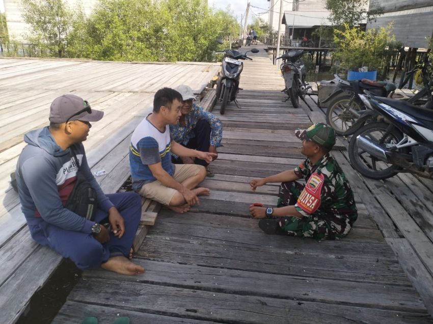 Koptu Masran Lakukan Komsos Dengan Warga Tanjung Medang, Bahas Sejumlah Hal Penting