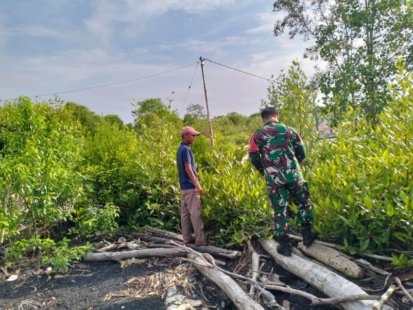 Pratu James T Gulo Ajak Warga Desa Gemala Sari Bersinergi Cegah Karhutla