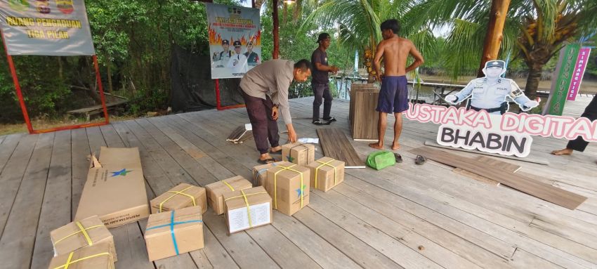 Pos Bhabinkamtibmas di Pulau Terluar NKRI Terima 1.000 Buku dari Perpusnas