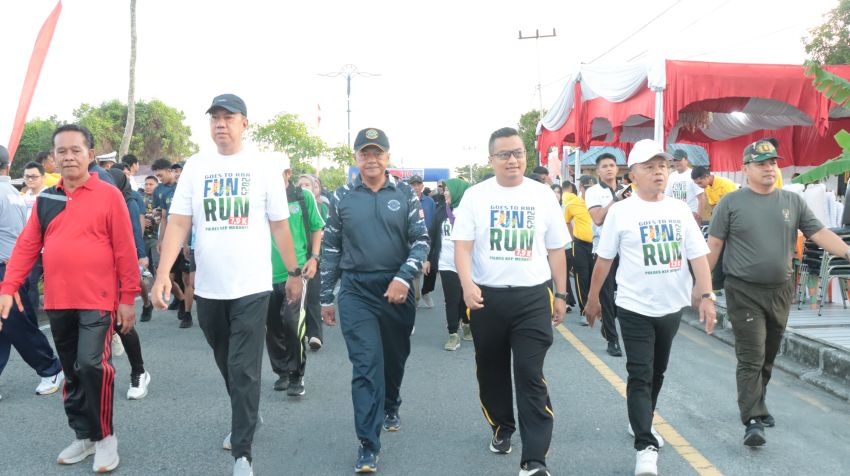 Polres Meranti Gelar Fun Run Sambut Hari Bhayangkara Ke-79