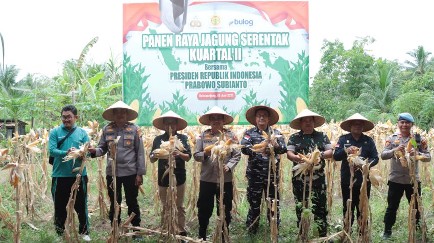 Kapolres Meranti Ikuti Panen Raya Jagung Kuartal II Secara Virtual Bersama Presiden dan Kapolri