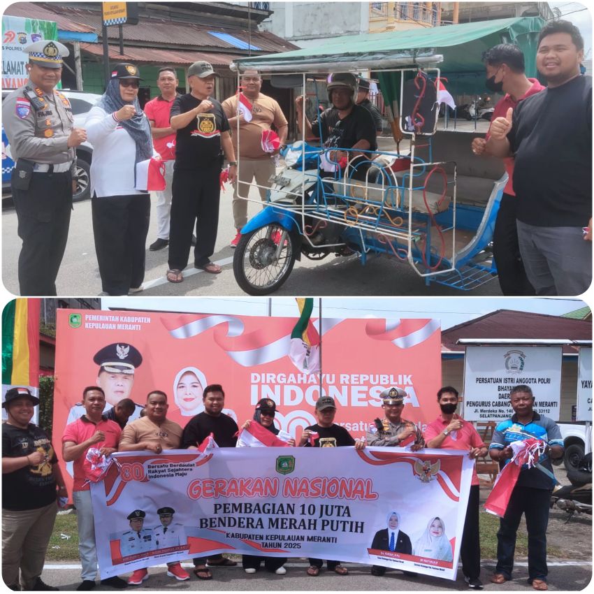 Bagikan Seribuan Bendera Merah Putih, Bupati Asmar : Mari Terus Tanamkan Rasa Cinta Tanah Air