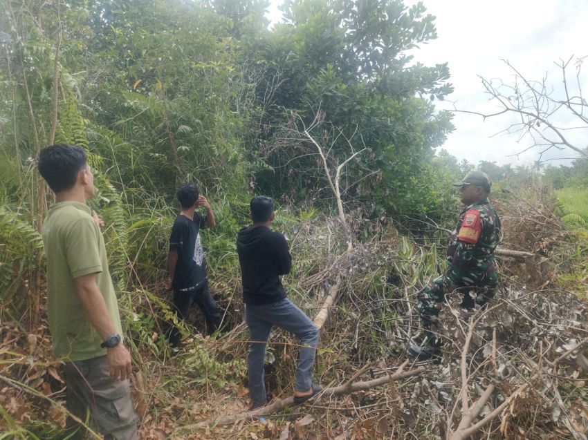 Upaya Cegah Karhutla, Serda Herman Lakukan Patroli ke Sejumlah Titik Rawan di Desa Banglas