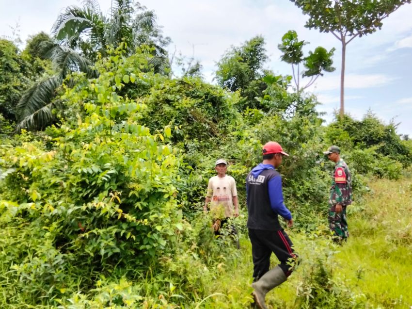 Bersinergi Cegah Karhutla, Kopda Sukarman Bersama Warga Desa Tenggayun Raya Rutin Lakukan Patroli