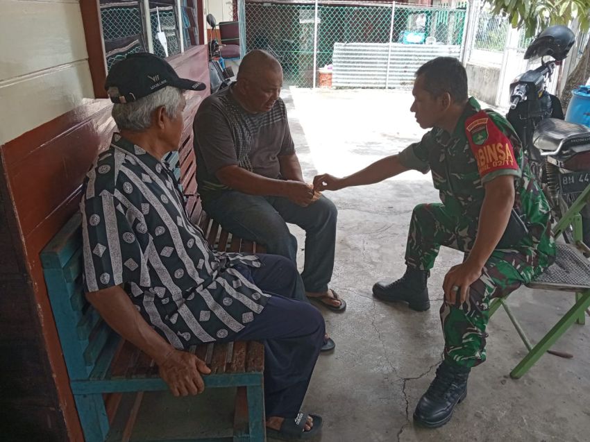 Serka A Harianja Lakukan Komsos di Selatpanjang Selatan, Pererat Silaturahmi Dengan Warga