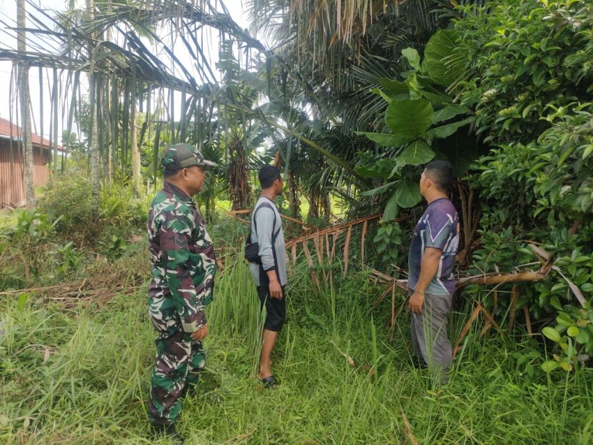 Babinsa Koramil 02/Tebing Tinggi Laksanakan Patroli Karhutla di Desa Banglas