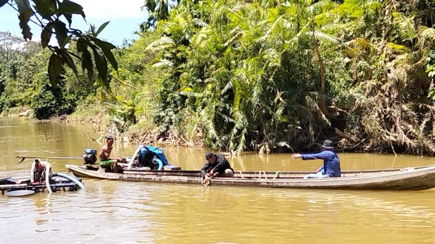 Berantas PETI, Polsek Kampar Kiri Amankan 7 Rakit di Aliran Sungai Setingkat