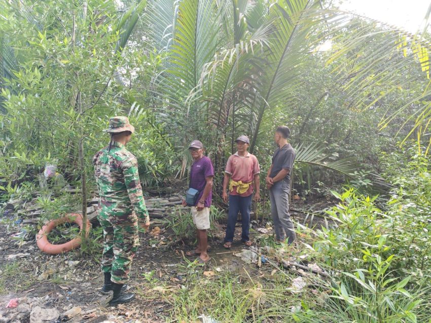 Sertu Supriandi Tarigan Laksanakan Patroli Karhutla di Selatpanjang Kota
