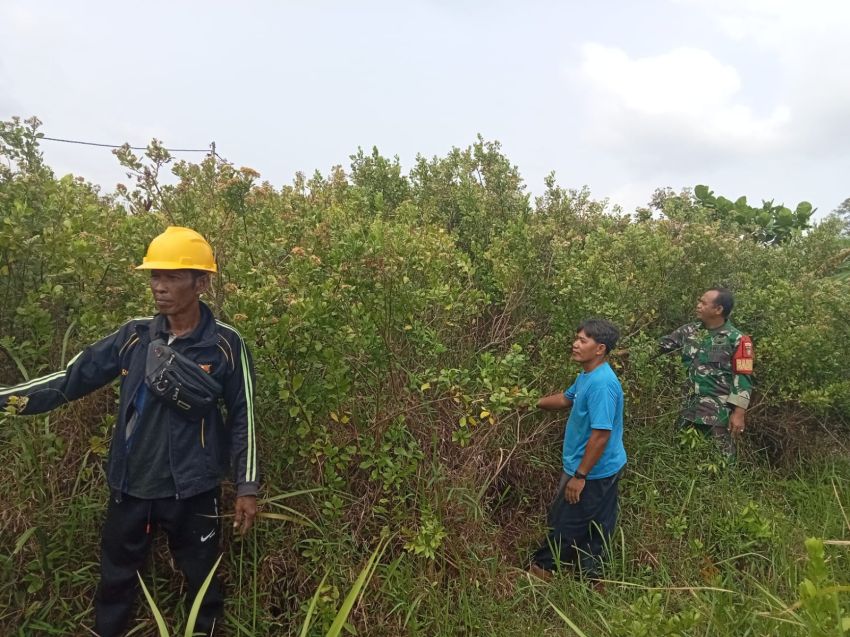 Babinsa Koramil 02/Tebing Tinggi Bersama MPA Patroli Karhutla di Desa Insit