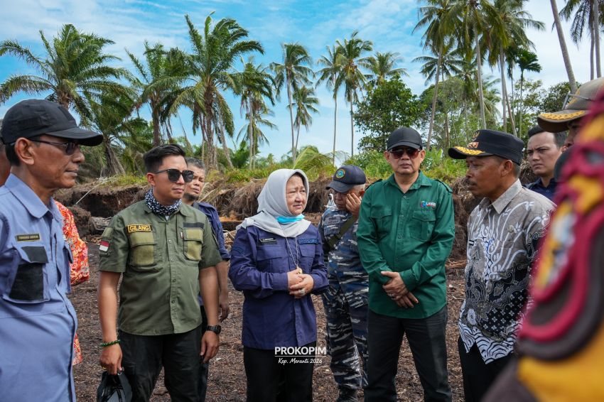 BNPP Tinjau Abrasi di Pulau Rangsang, Pemkab Meranti Harapkan Dukungan Pusat