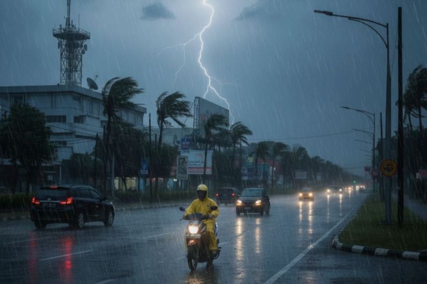 Cuaca Riau Hari Ini, Kamis 5 Februari: Hujan Disertai Petir Berpotensi Terjadi Sore hingga Malam