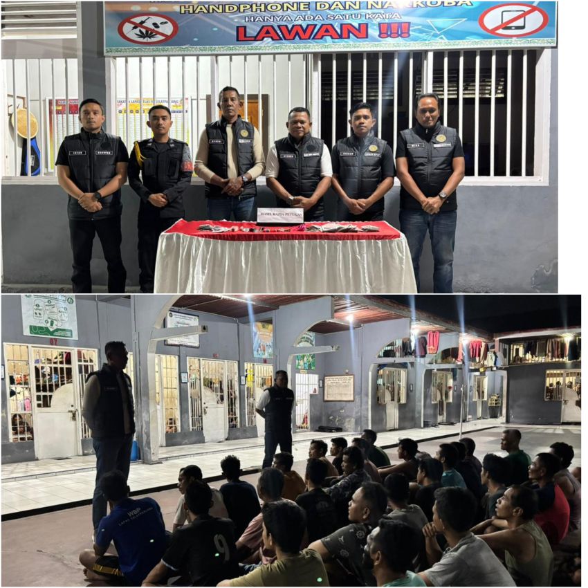 Razia Kamar WBP, Lapas Selatpanjang Sita Kartu dan Barang Berpotensi Bahaya