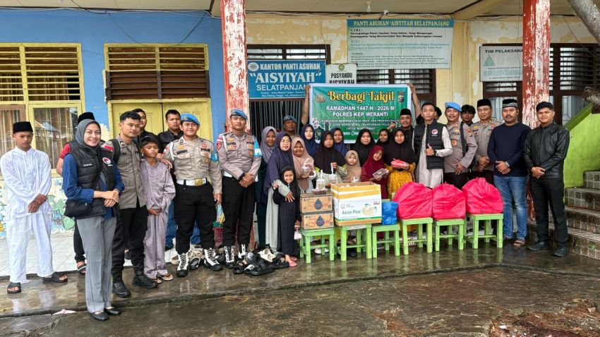 Senyum Ramadan di Panti Asuhan Aisyiyah Selatpanjang, Saat Polres Meranti Datang Berbagi