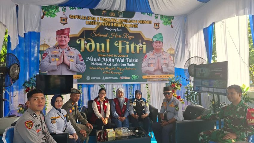 Pengamanan Idulfitri, TNI-Polri Siaga di Pos Cik Puan Selatpanjang