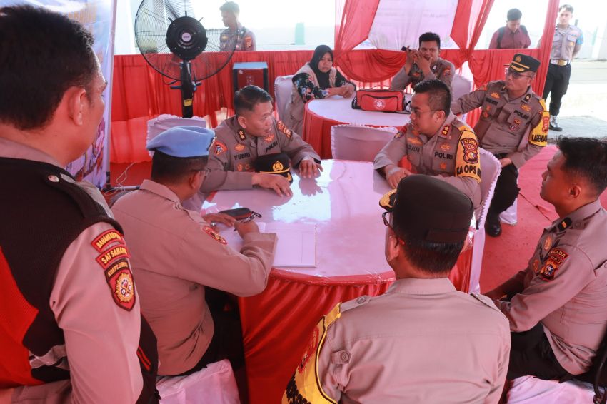 Tim Asistensi Polda Riau Tinjau Pos Operasi Ketupat Lancang Kuning 2026 di Meranti