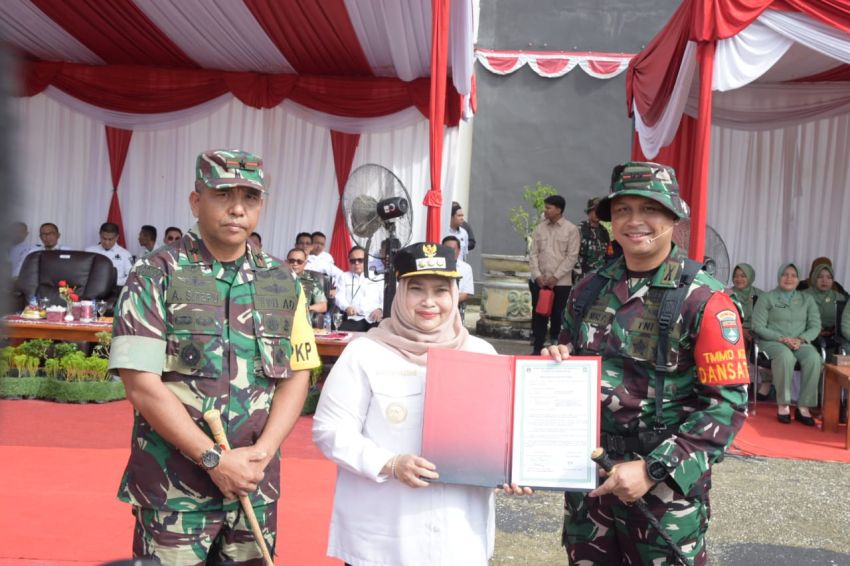 TMMD ke-128 Resmi Dimulai, Sinergi TNI dan Pemkab Bengkalis Percepat Pembangunan Desa