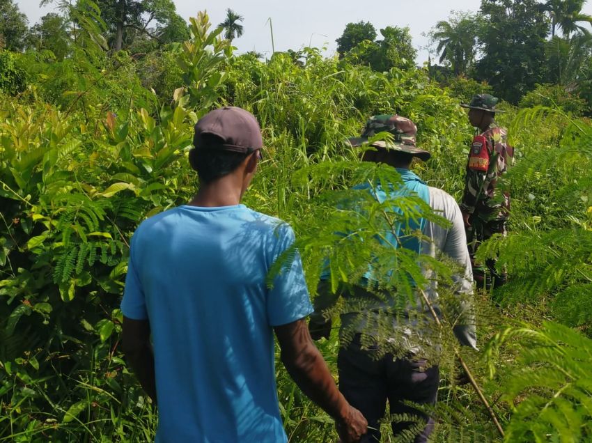 Babinsa Posramil Tebing Tinggi Barat Intensifkan Patroli Karhutla di Desa Alai