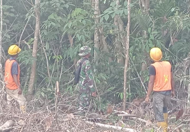 Sertu Amsyaya Rutin Patroli Karhutla dan Edukasi Masyarakat Desa Insit