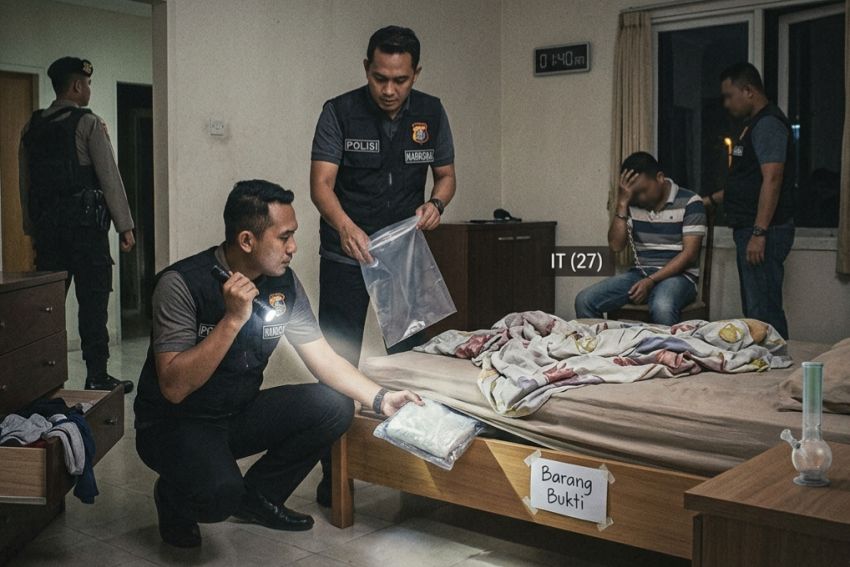 Sabu Disimpan di Bawah Kasur, Pria di Mandau Ditangkap Polisi