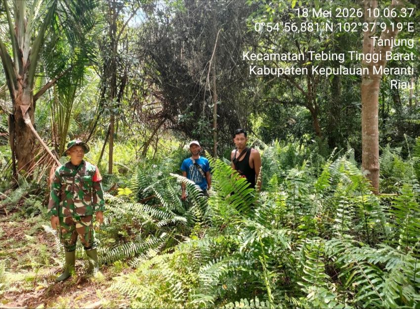 Babinsa dan MPA Patroli Karhutla di Tanjung, Warga Diimbau Tak Bakar Lahan